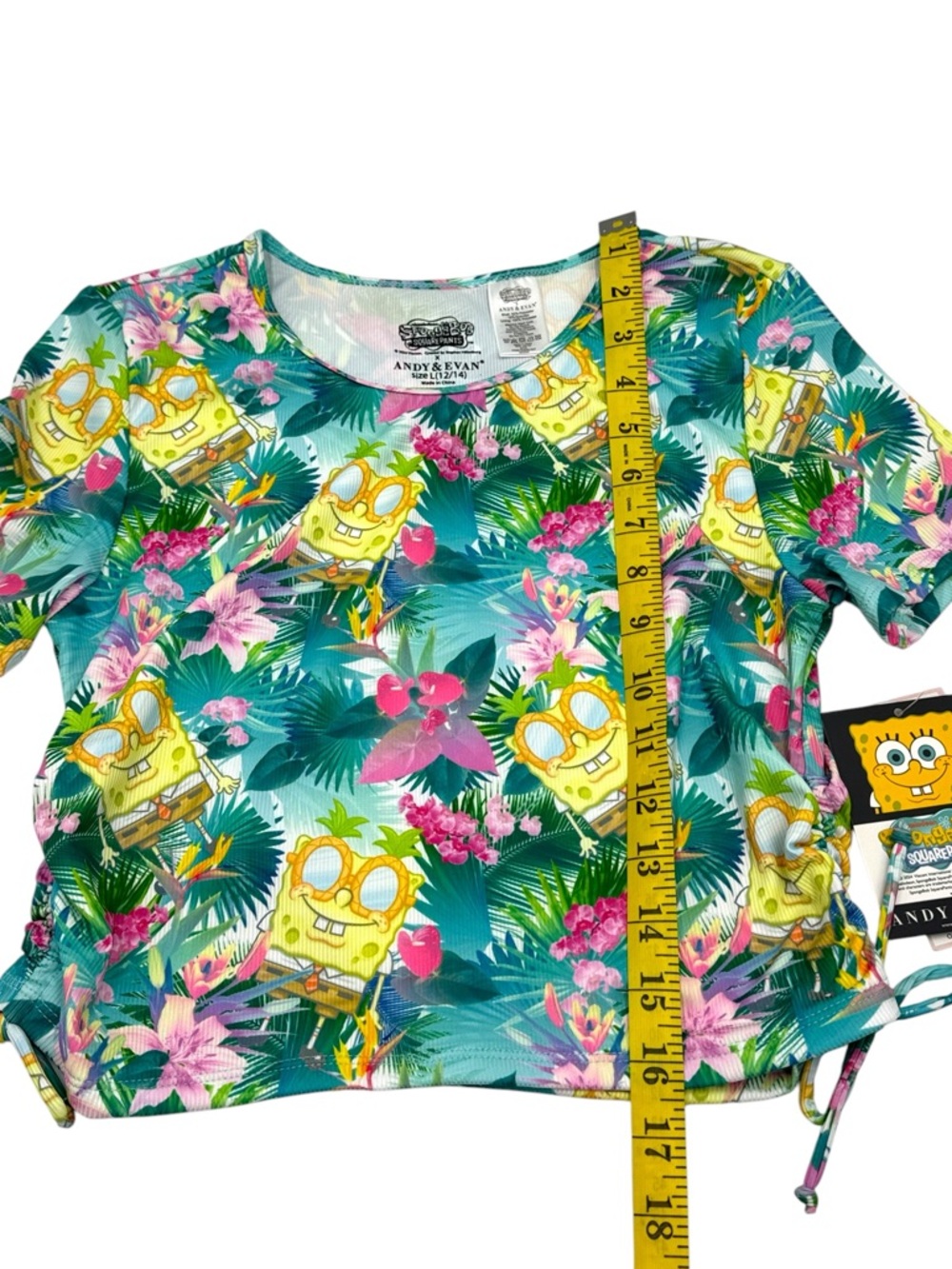 Andy & Evan x SpongeBob SquarePants Tropical Rash Guard Set - Size L (12/14) - Picture 14 of 16